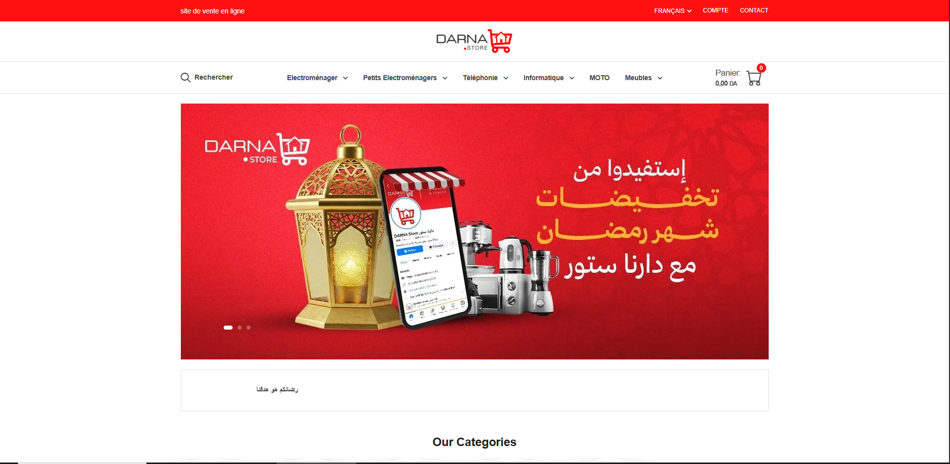 site E-commace (vente en ligne)